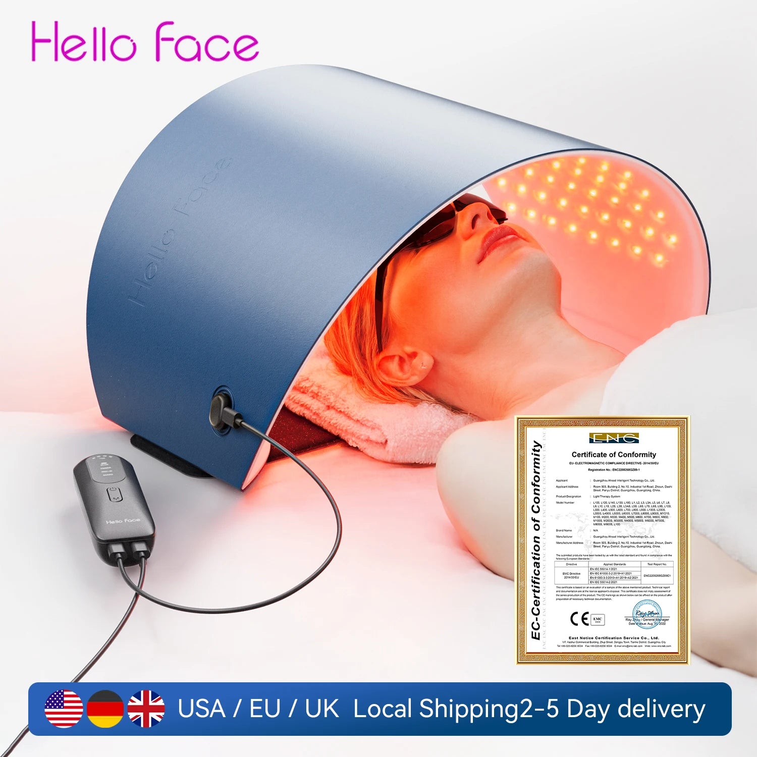 Hello Face L6 LED Light Therapy Mask - Image 1